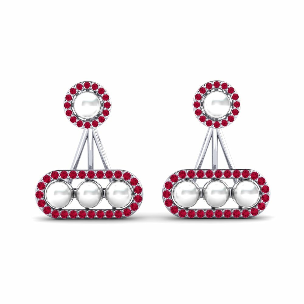 Boucle d'oreille femme Porath Rubis