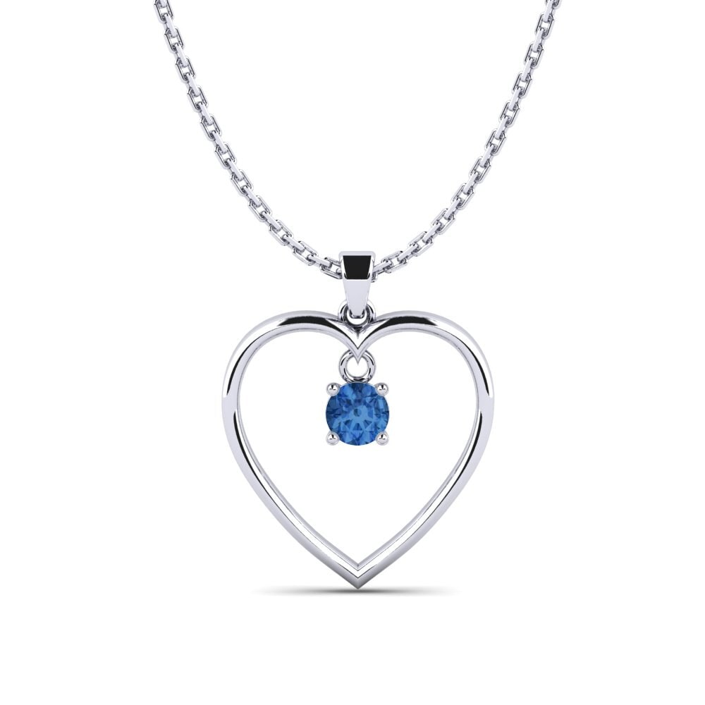 Circonita Azul Oscuro Colgante de Mujer Chesed