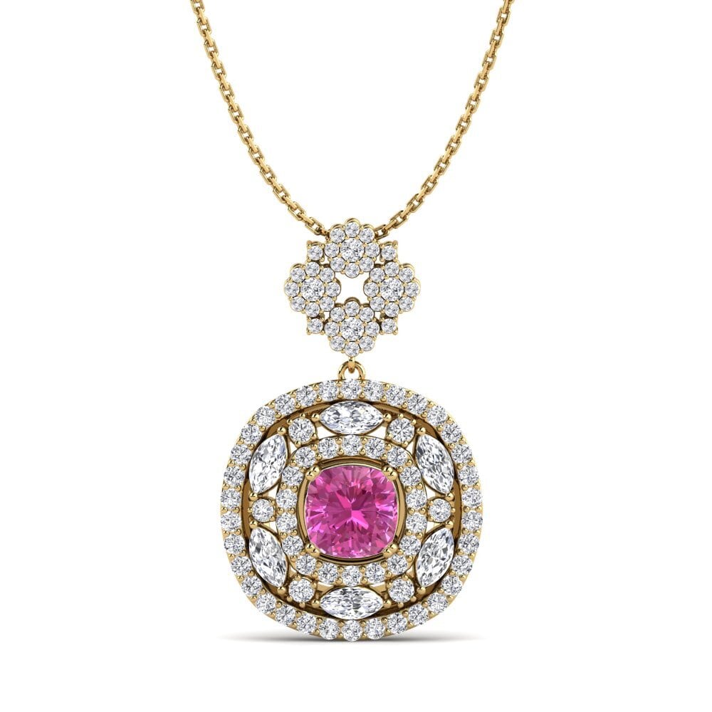 Pink Topaz Women's Pendant Donkara