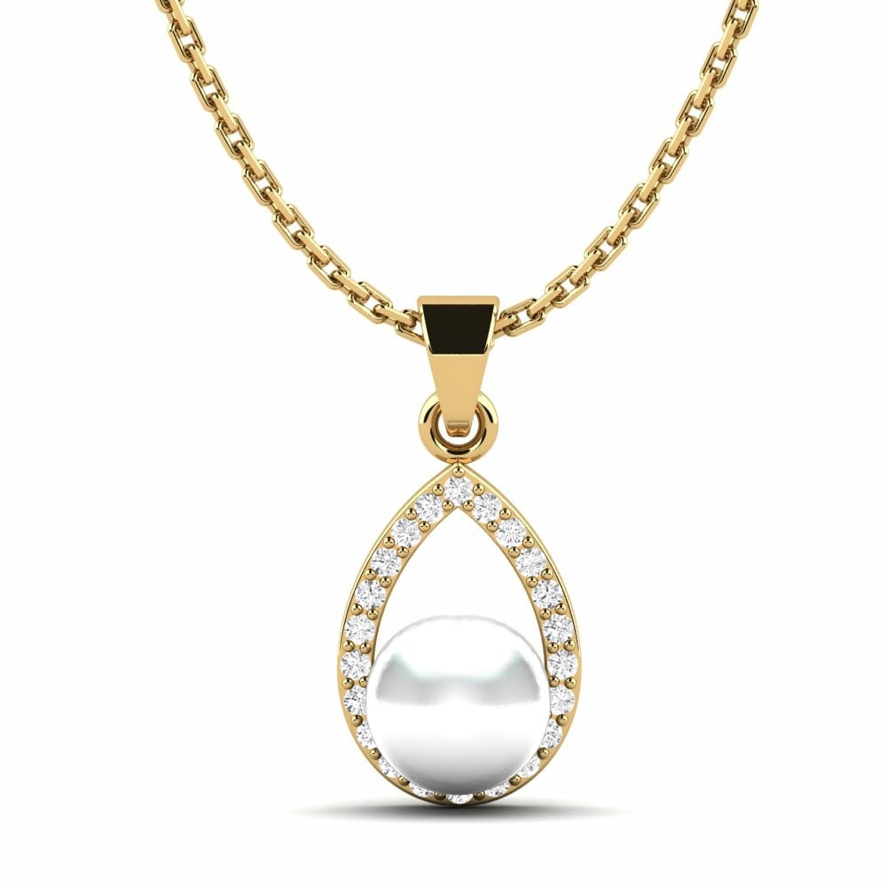 Pearl Pearl Dougal 585 Yellow Gold White Sapphire
