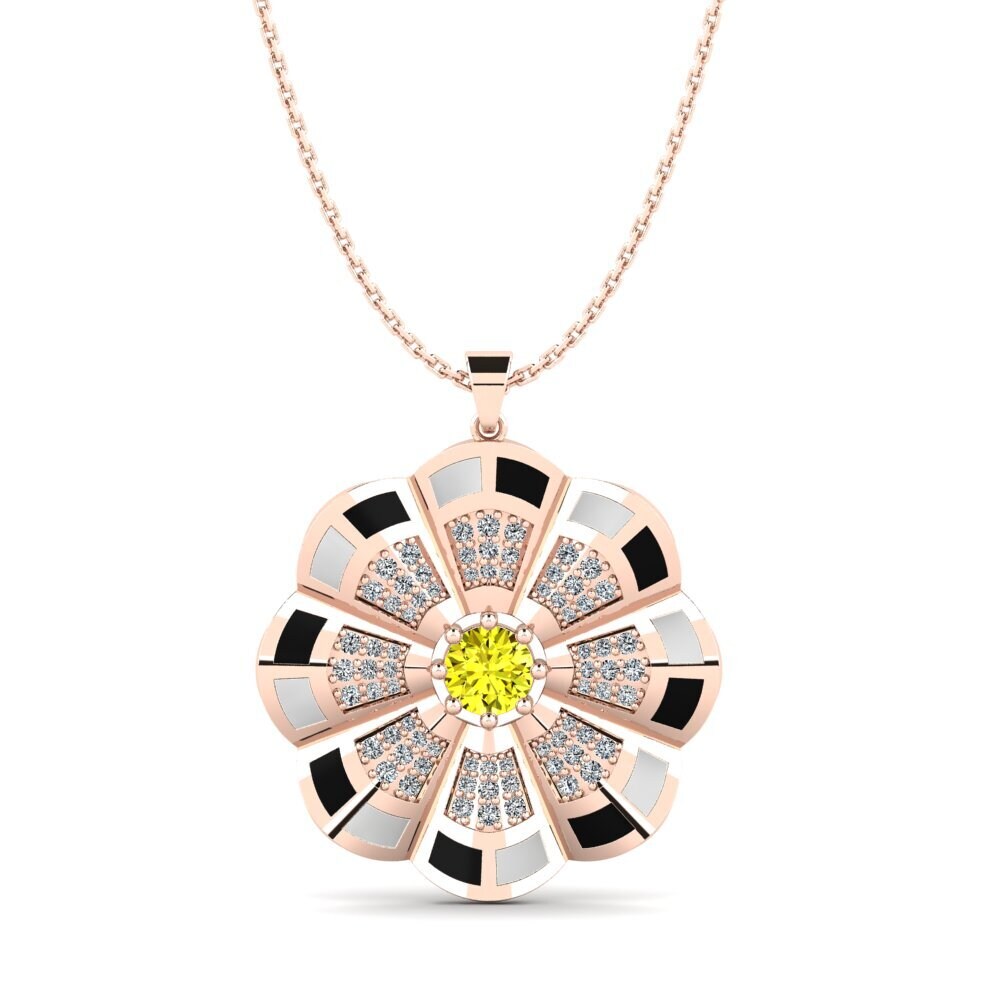 Yellow Diamond Women's Pendant Sulpician