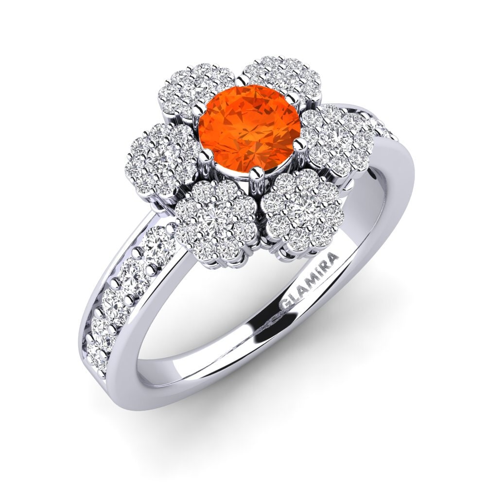 Fire Opal Engagement Ring Abalos