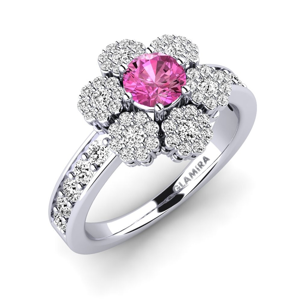 Pink Topaz Engagement Ring Abalos