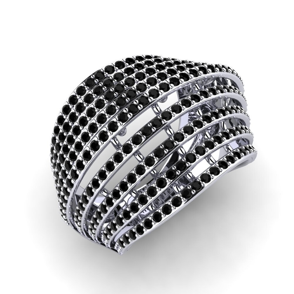 950 Platinum Black Onyx Ring Adasha