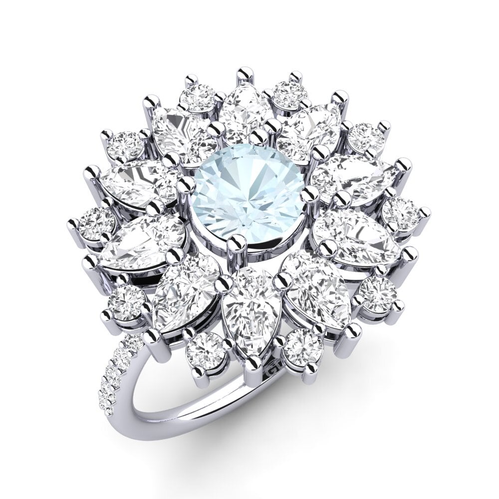 14k White Gold Aquamarine Ring Amarok