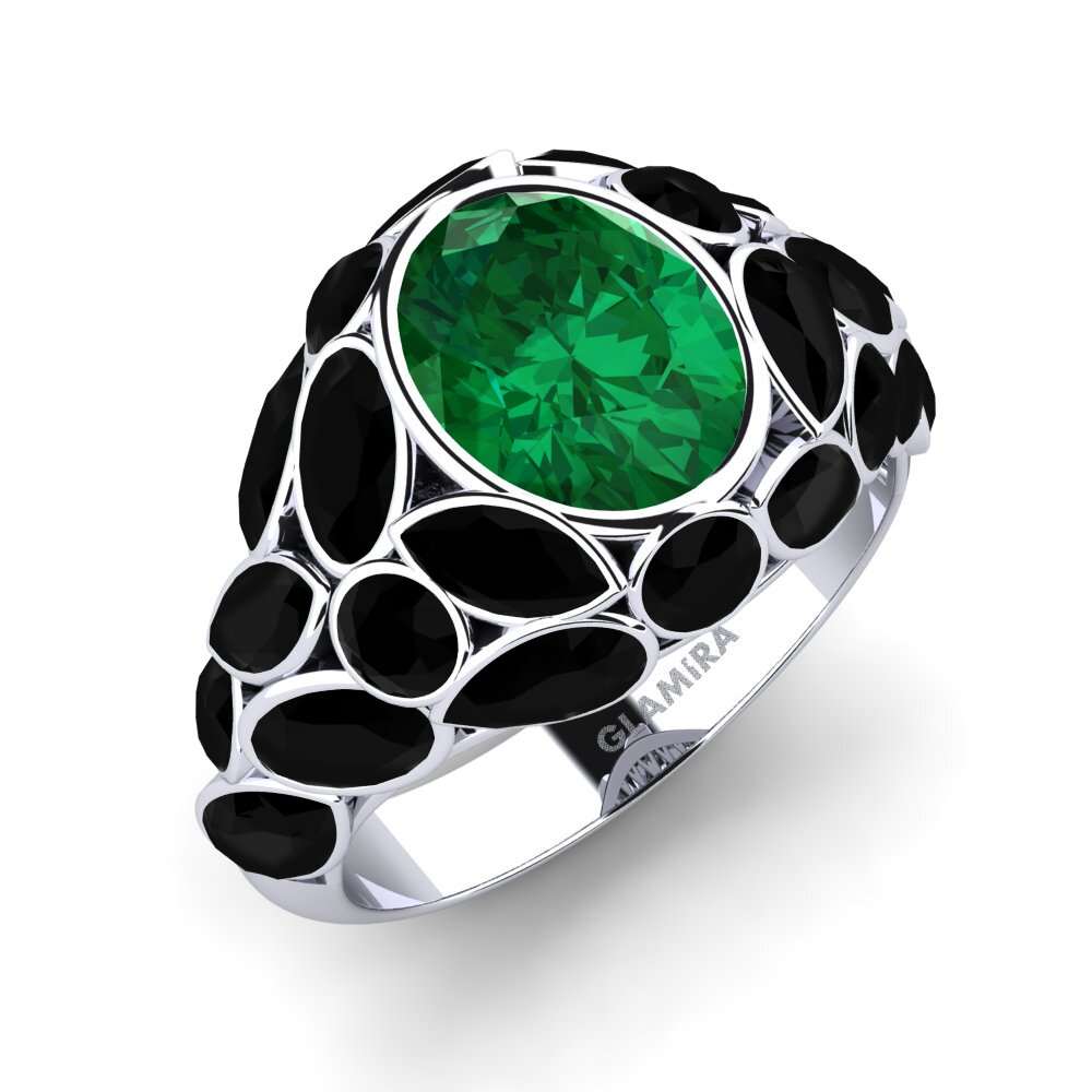 Smaragd (Gemaakt in het laboratorium) Verlovingsring Beumer