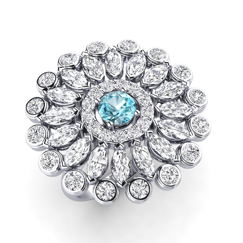 Blue Zircon Ring Ciel