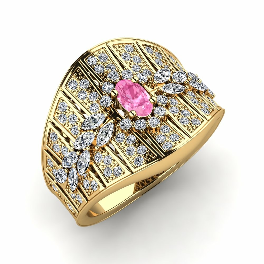 Premium Premium Rings Dantella 585 Yellow Gold Pink Sapphire