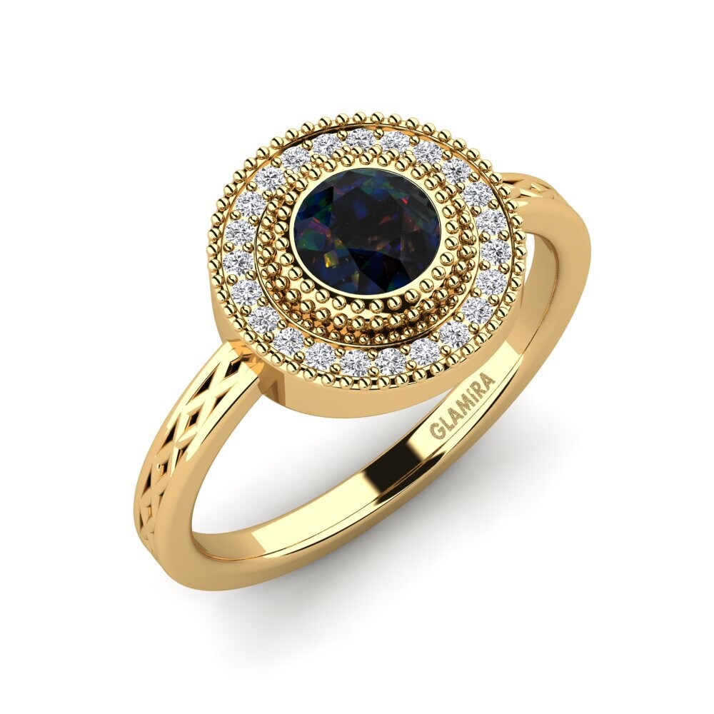 Black Opal Engagement Ring Destinesia