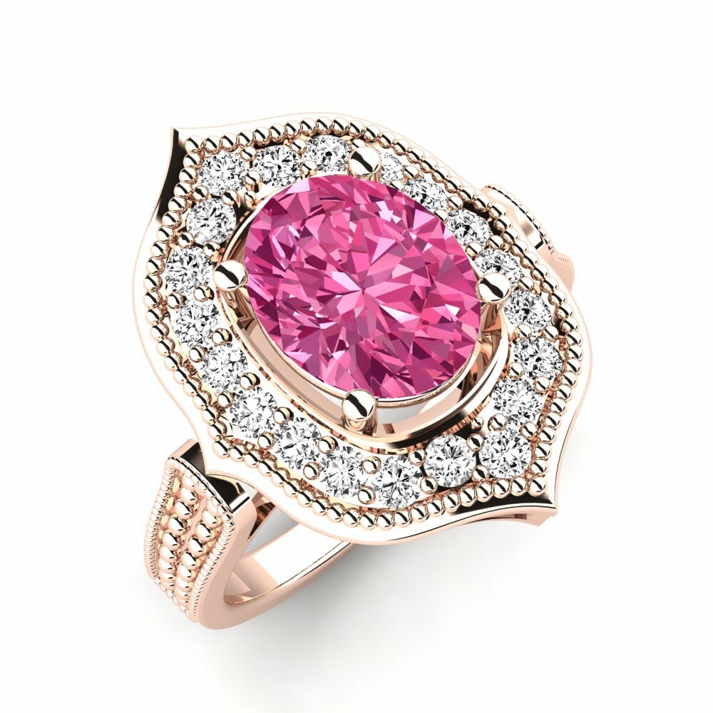 Ružičasti Turmalin Zaručnički prsten Dwarrenson