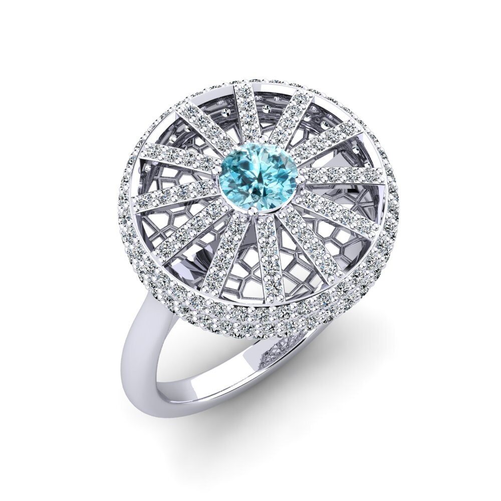 Zircon Bleu Bague Hwasa