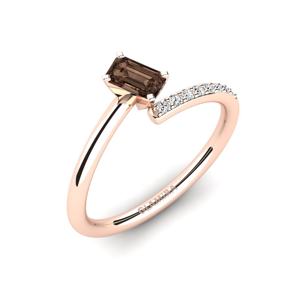 14k Rose Gold Smoky Quartz Ring Kensa