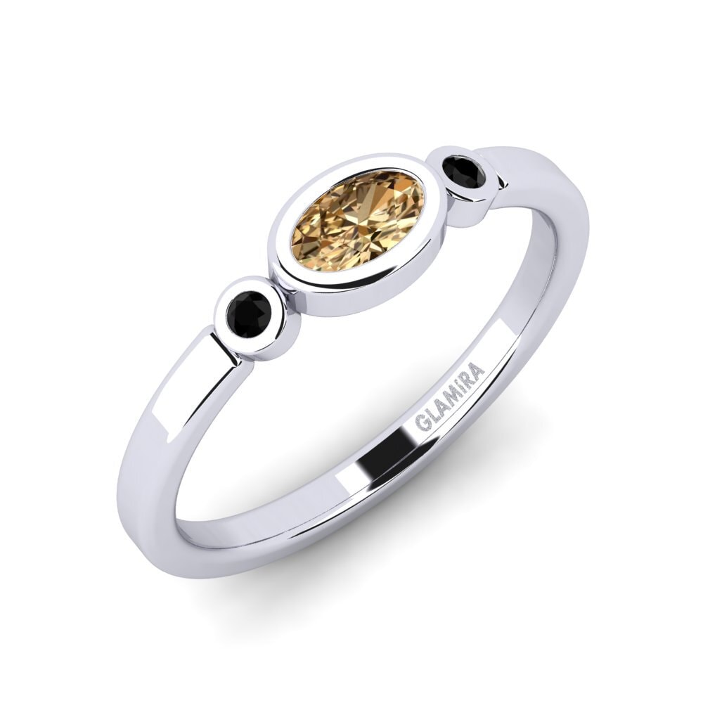 Platino Anillo de compromiso Luster