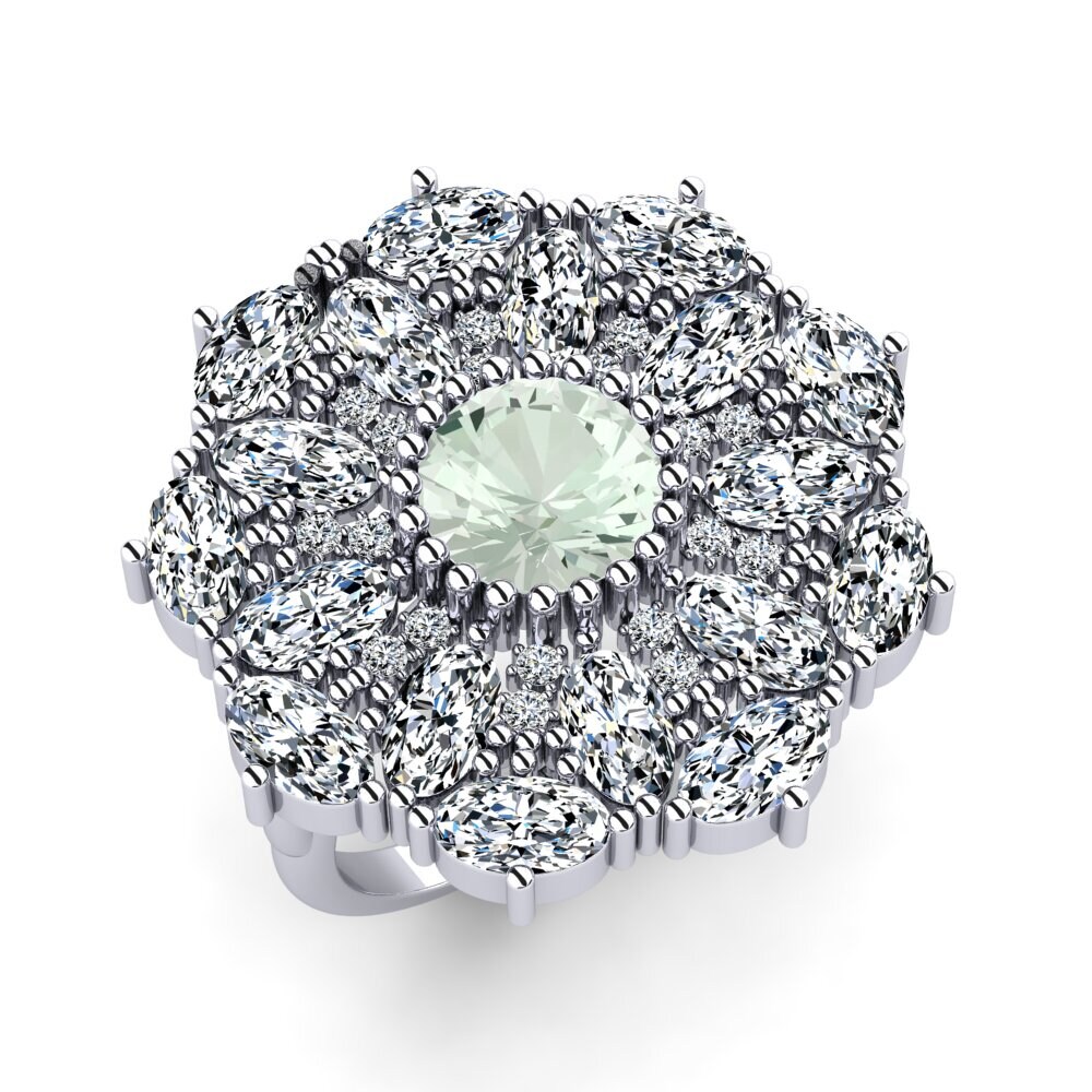 Green Amethyst Ring Renesa