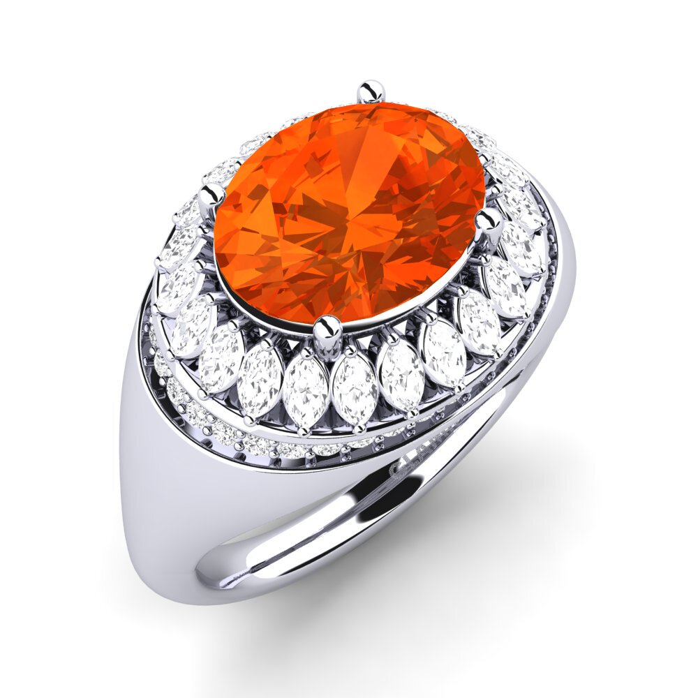 Fire Opal Engagement Ring Rumer