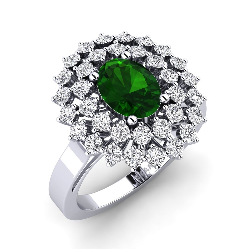 Green Tourmaline Engagement Ring Serenaz