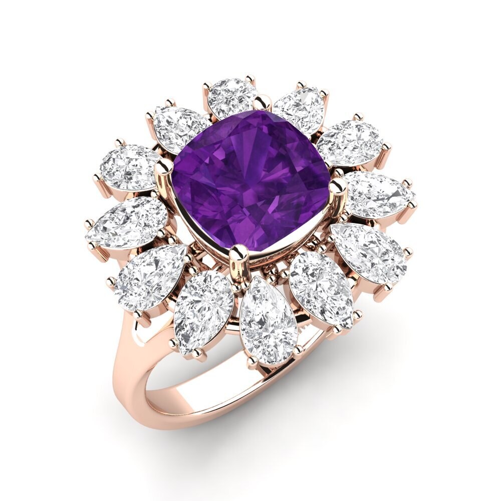 14k Rose Gold Amethyst Ring Skerrett
