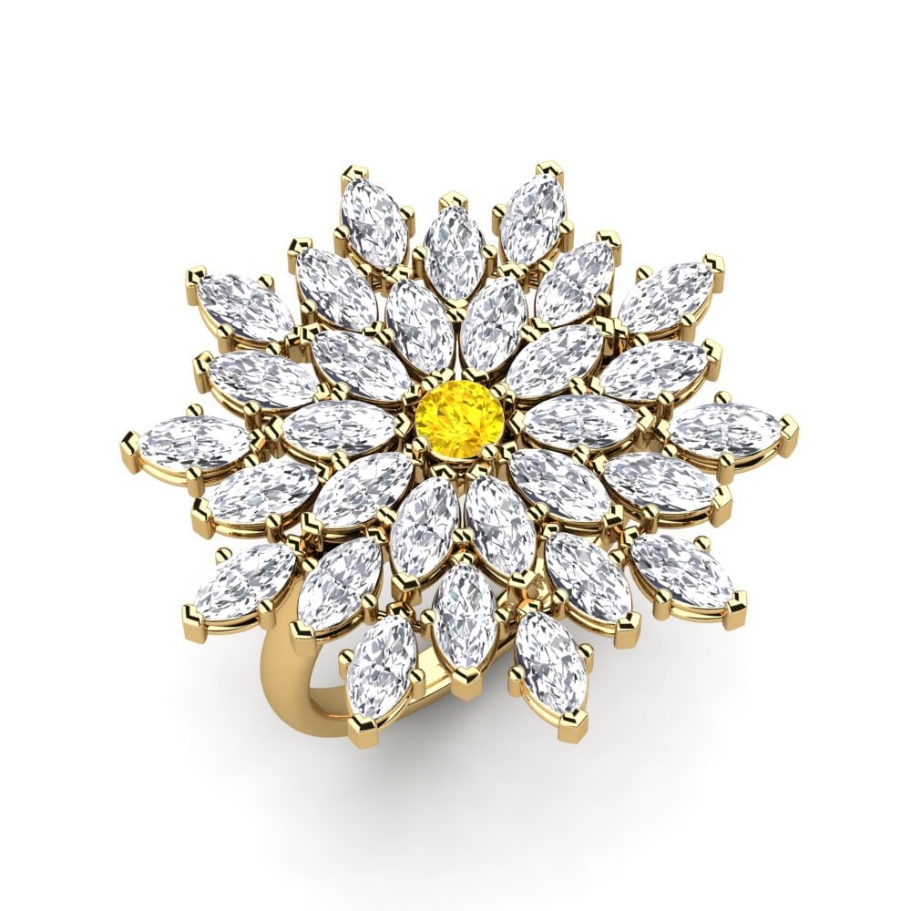 14k Yellow Gold Yellow Sapphire Ring Vitello