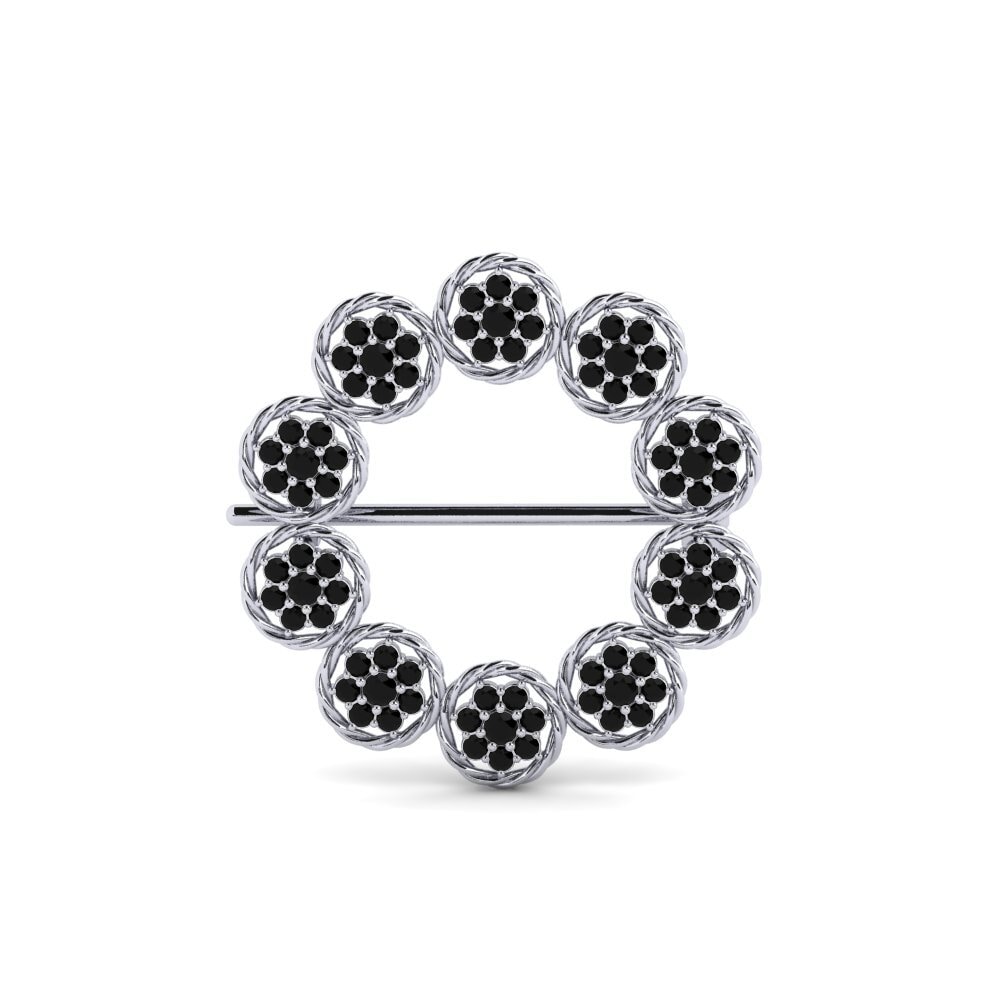 Black Onyx Brooch Clitus