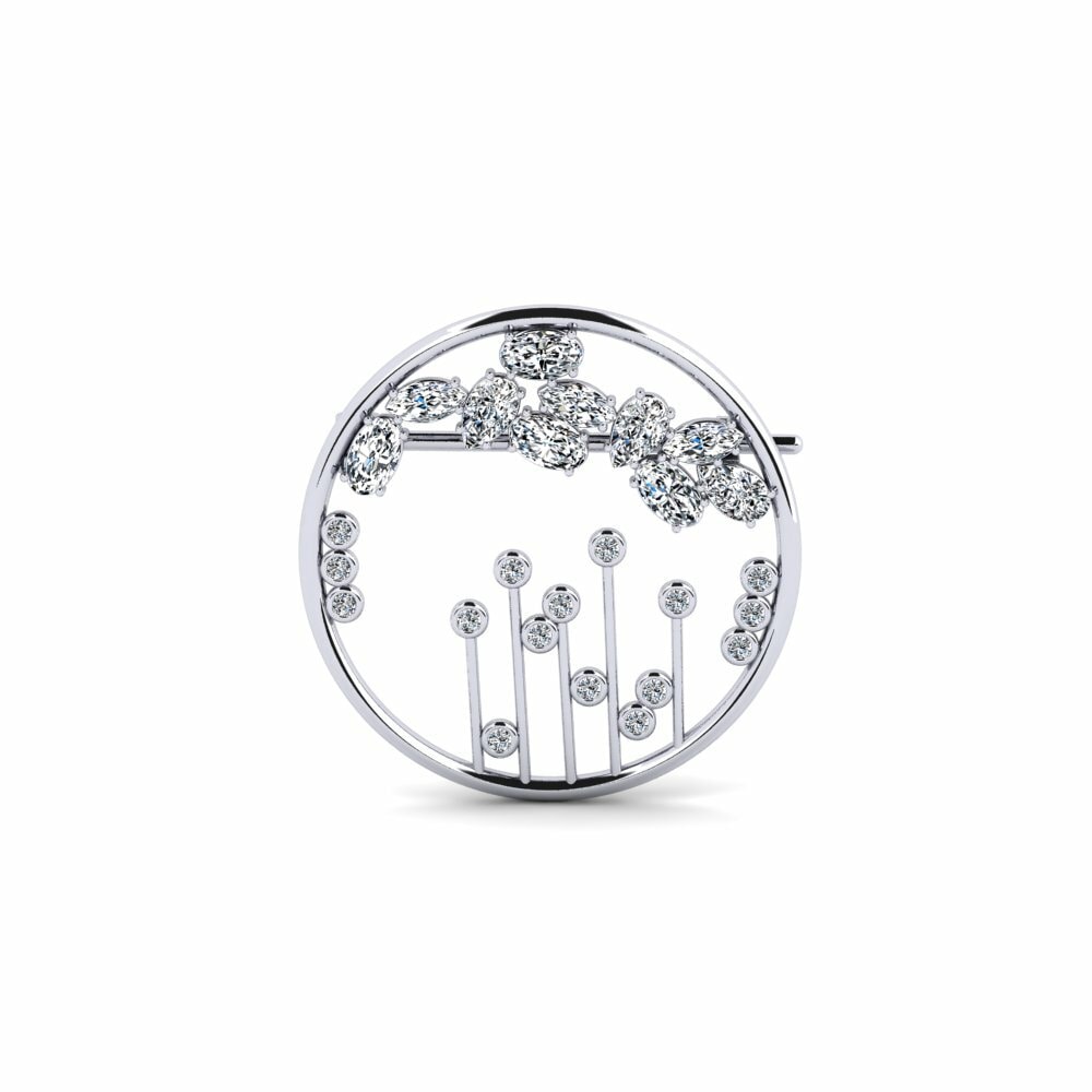 18ct White Gold Brooch Dalen