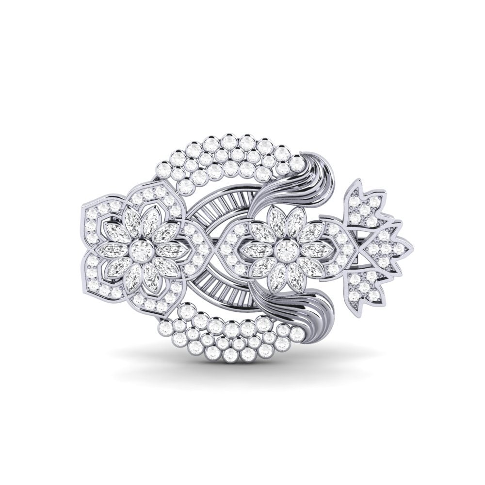 White sapphire Brooch Katia