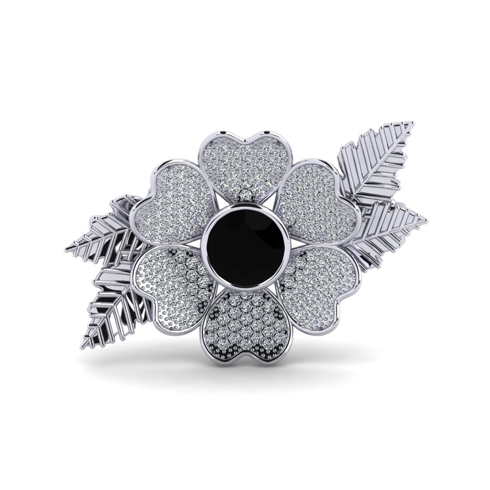 Black Sapphire Brooch Nasria
