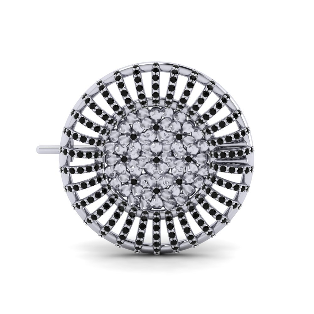 Black Diamond Brooch Pene