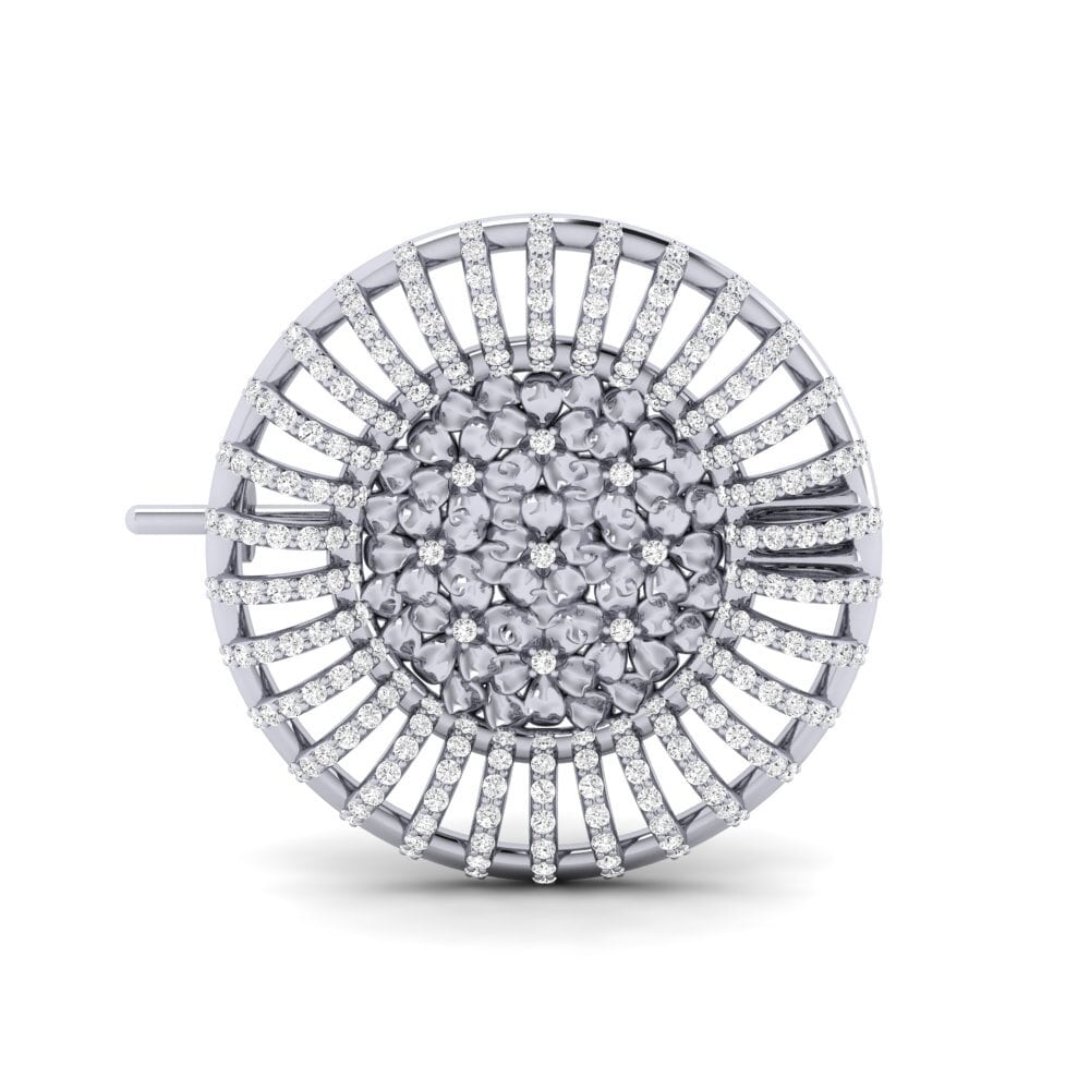 White sapphire Brooch Pene