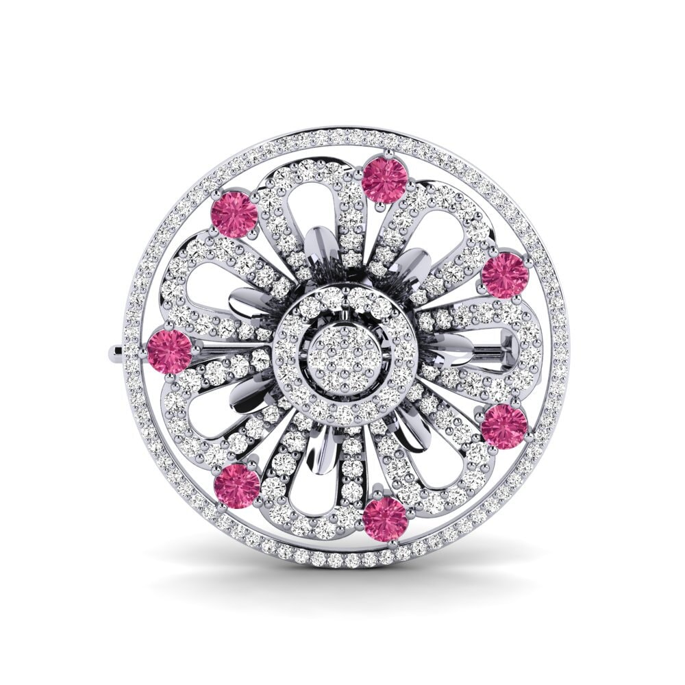 Pink Tourmaline Brooch Refford