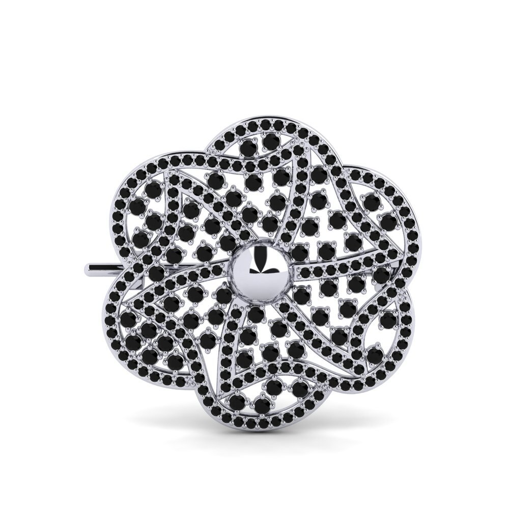 Black Onyx Brooch Rozanne