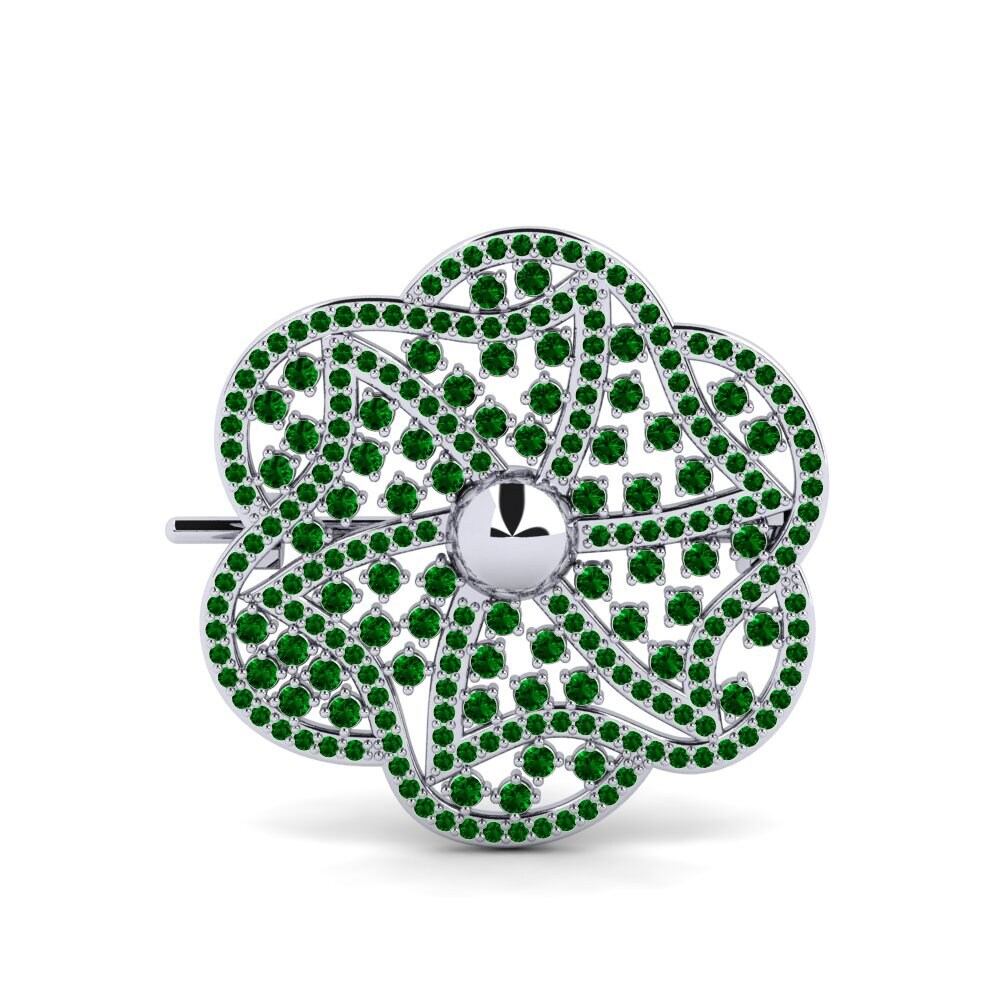 Green Zirconia Brooch Rozanne