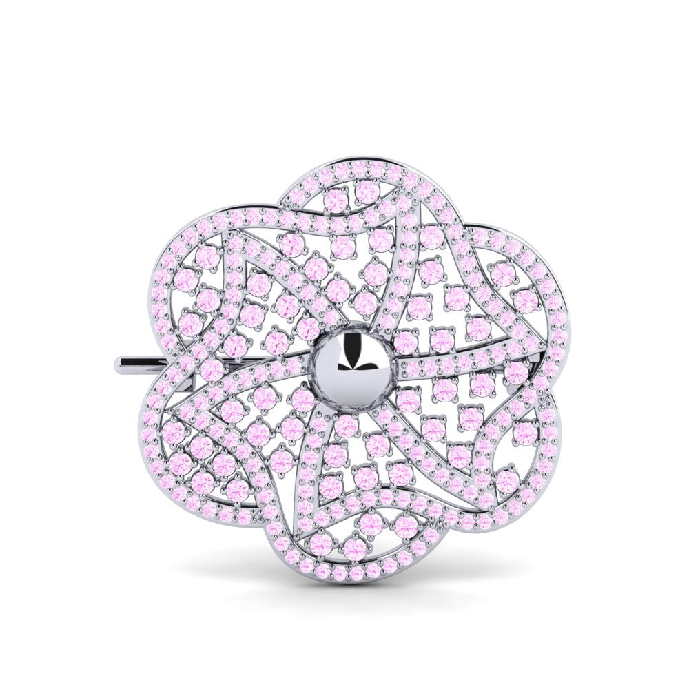 Pink Sapphire Brooch Rozanne