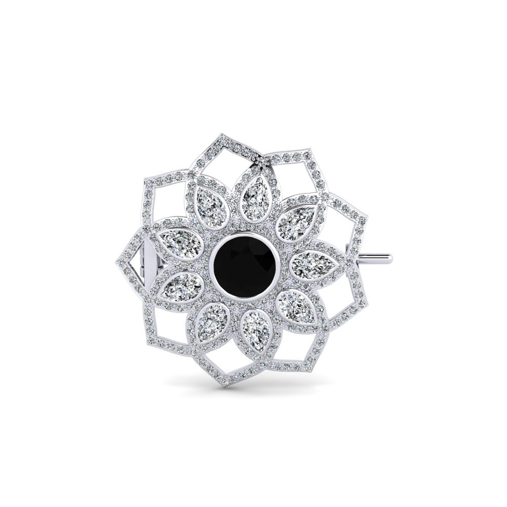 Black Sapphire Brooch Santonia