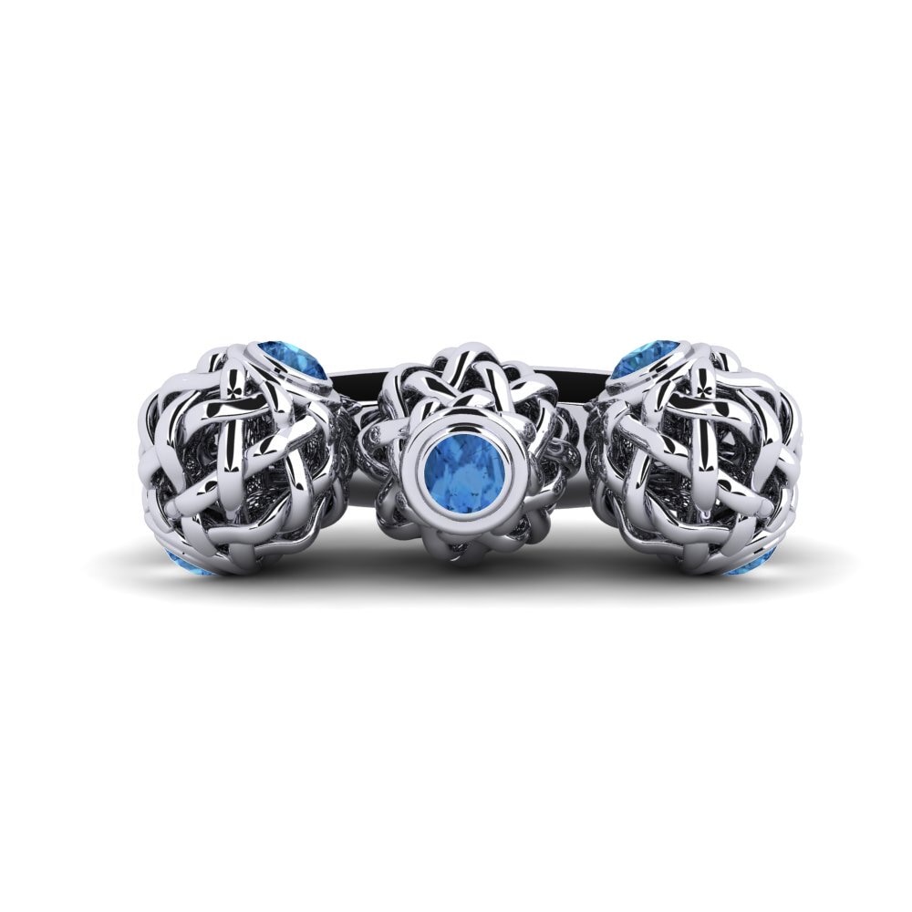 Circonita Azul Oscuro Broche Serei