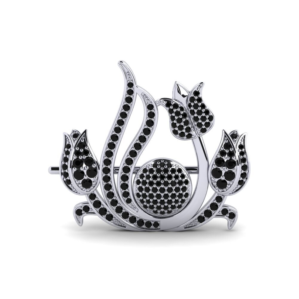Black Sapphire Brooch Yarnell