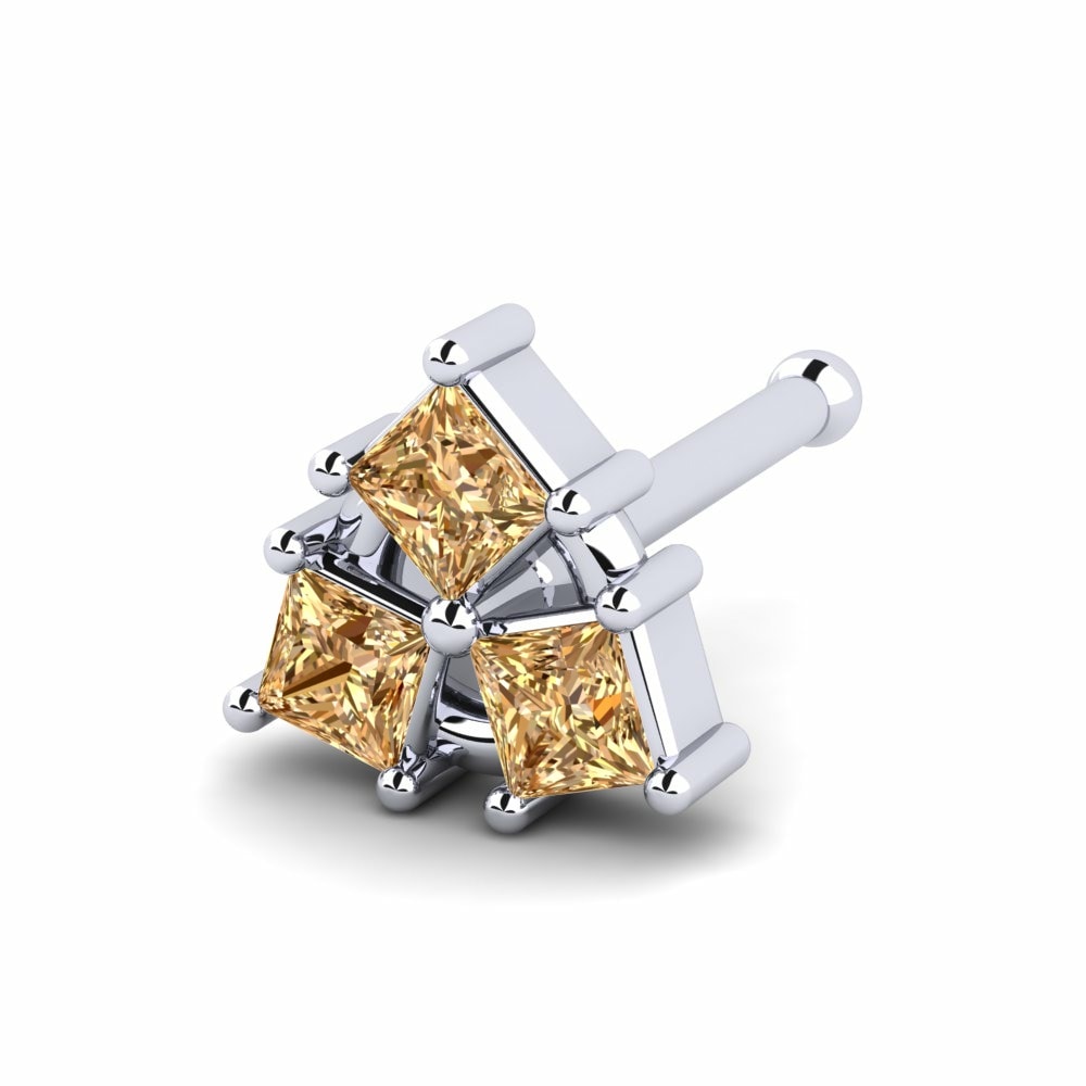 Piercings Nariz Alethea Oro Blanco 585 Diamante Marrón