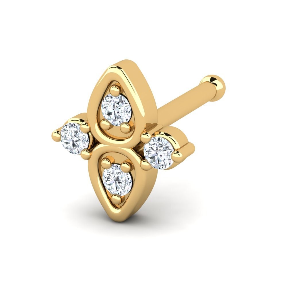 Achetez GLAMIRA Piercing Nez Amulette en Or Jaune 750 Diamant 0.02 ...