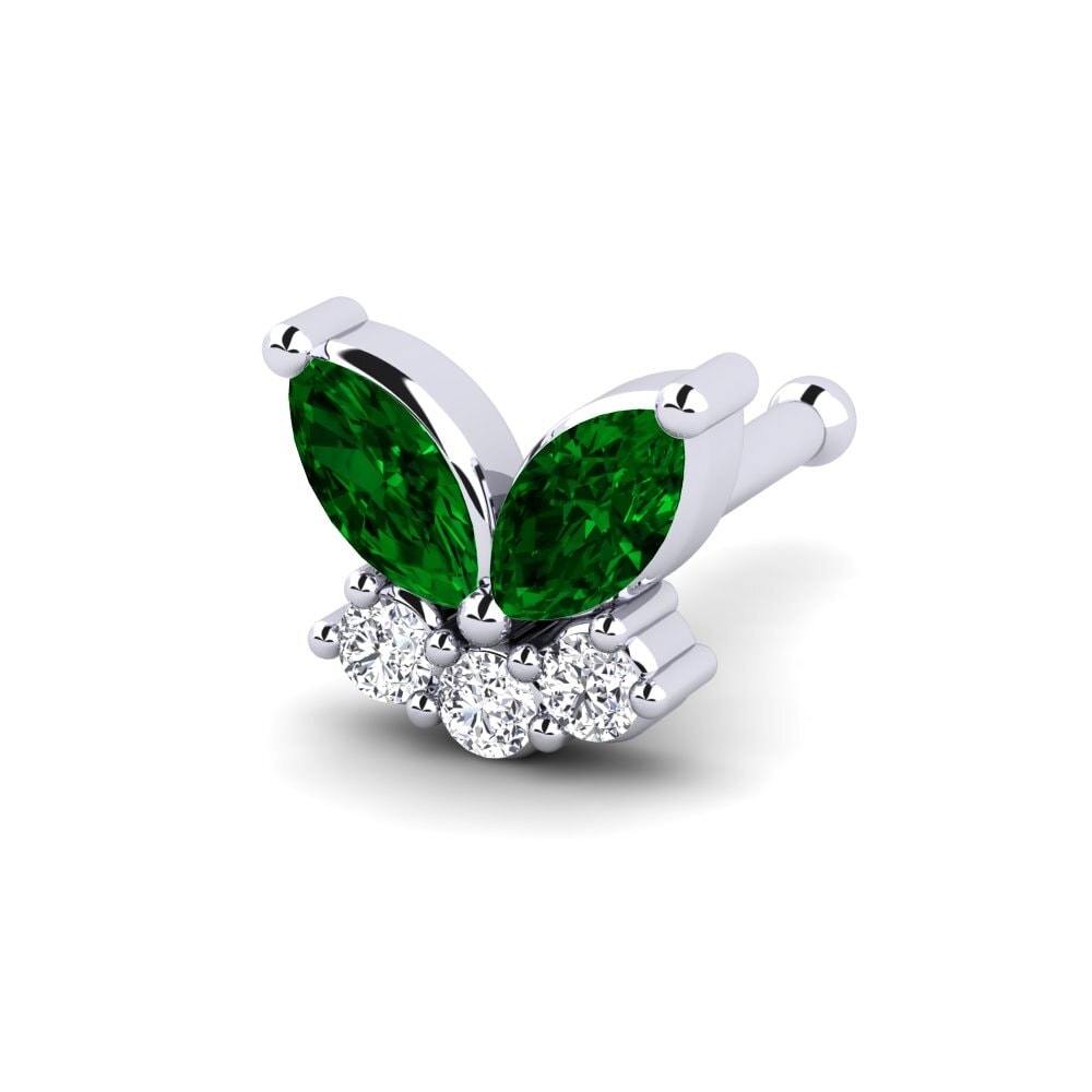 Marquise Grüner Zirkonia Nasenpiercing Aprem