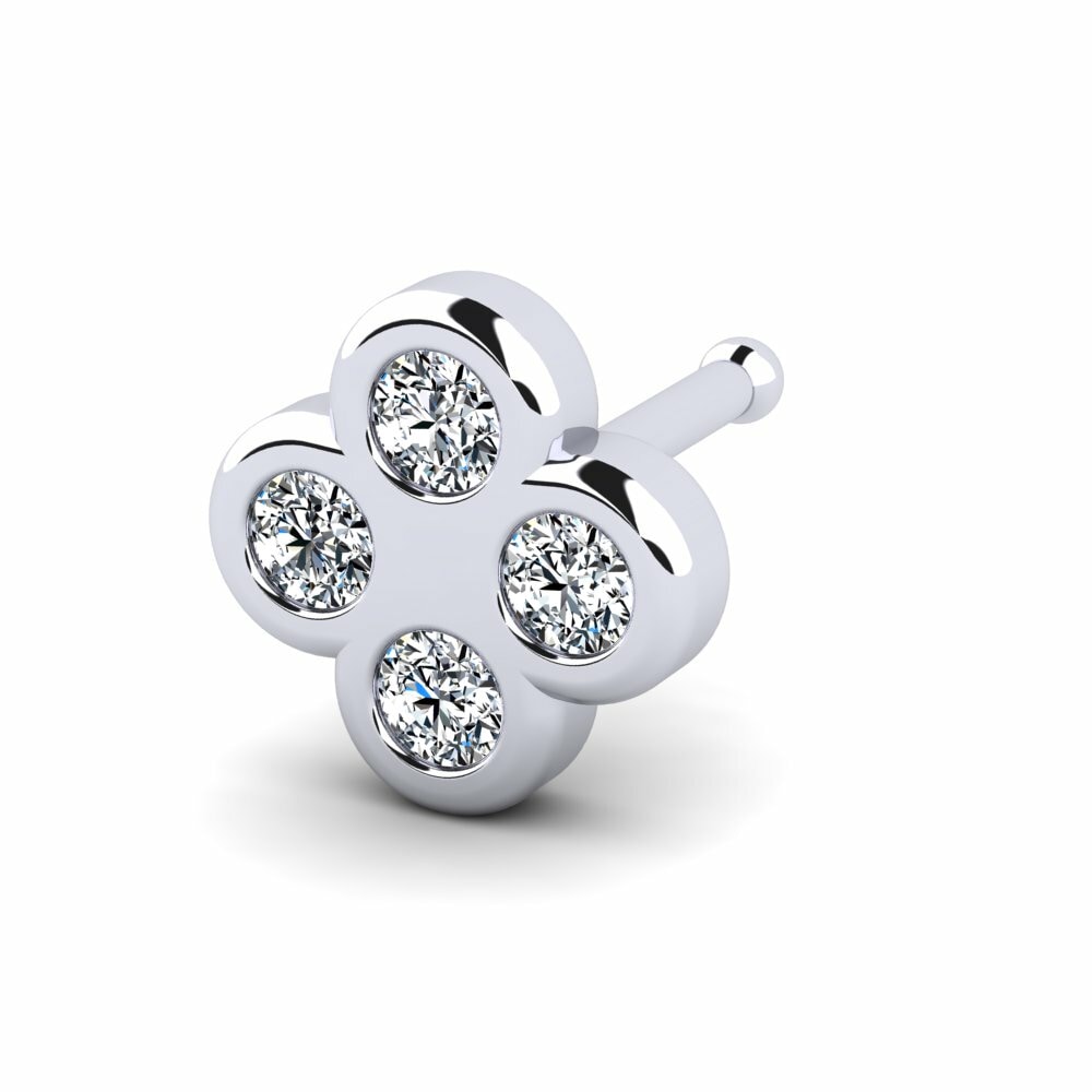 Or Blanc 18k Piercing Nez Bestiaire