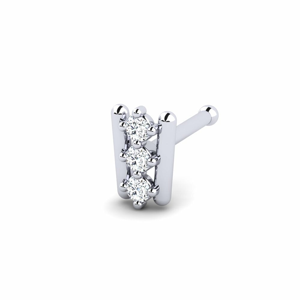 Or Blanc 18k Piercing Nez Bezuban