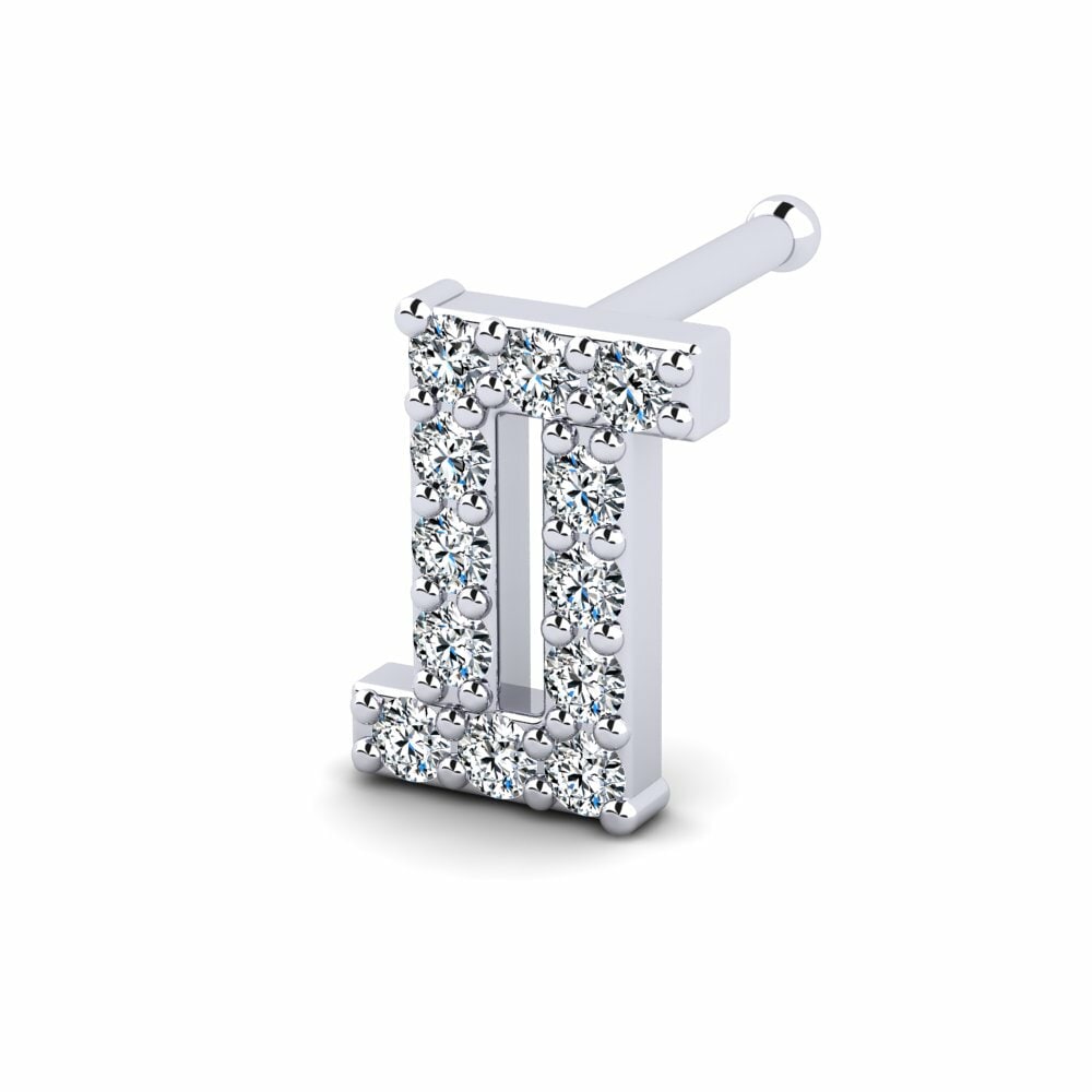 Or Blanc 18k Piercing Nez Bonnenuit