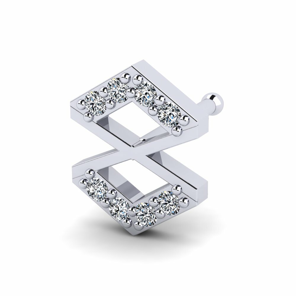 Or Blanc 18k Piercing Nez Bosque