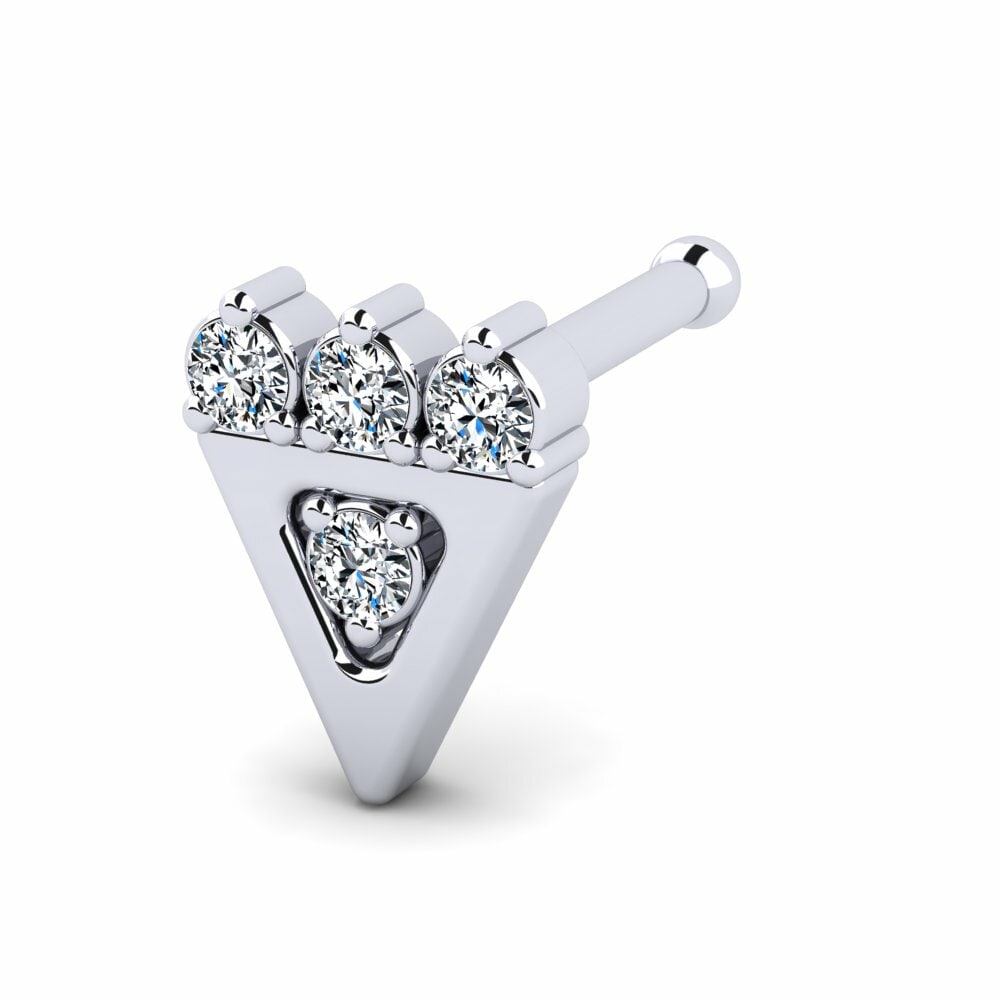 Or Blanc 18k Piercing Nez Corneli
