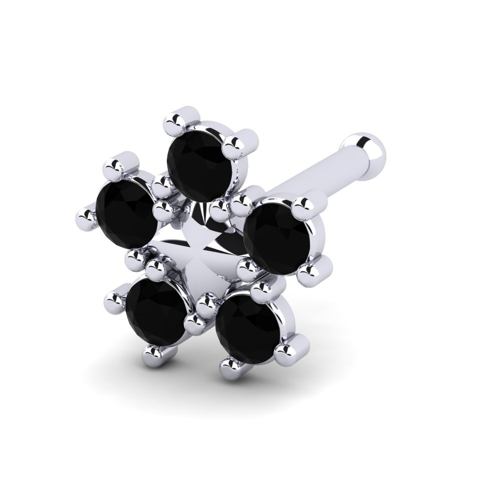 Black Onyx Nose Pin Current