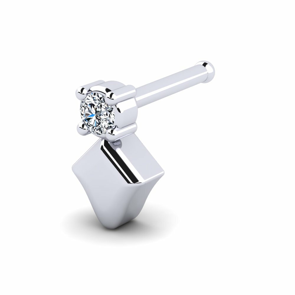 Or Blanc 18k Piercing Nez Denniy