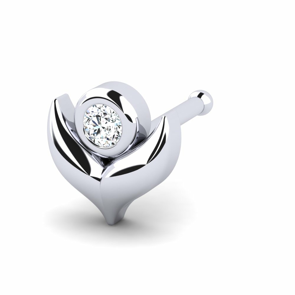 Or Blanc 18k Piercing Nez Dorsett