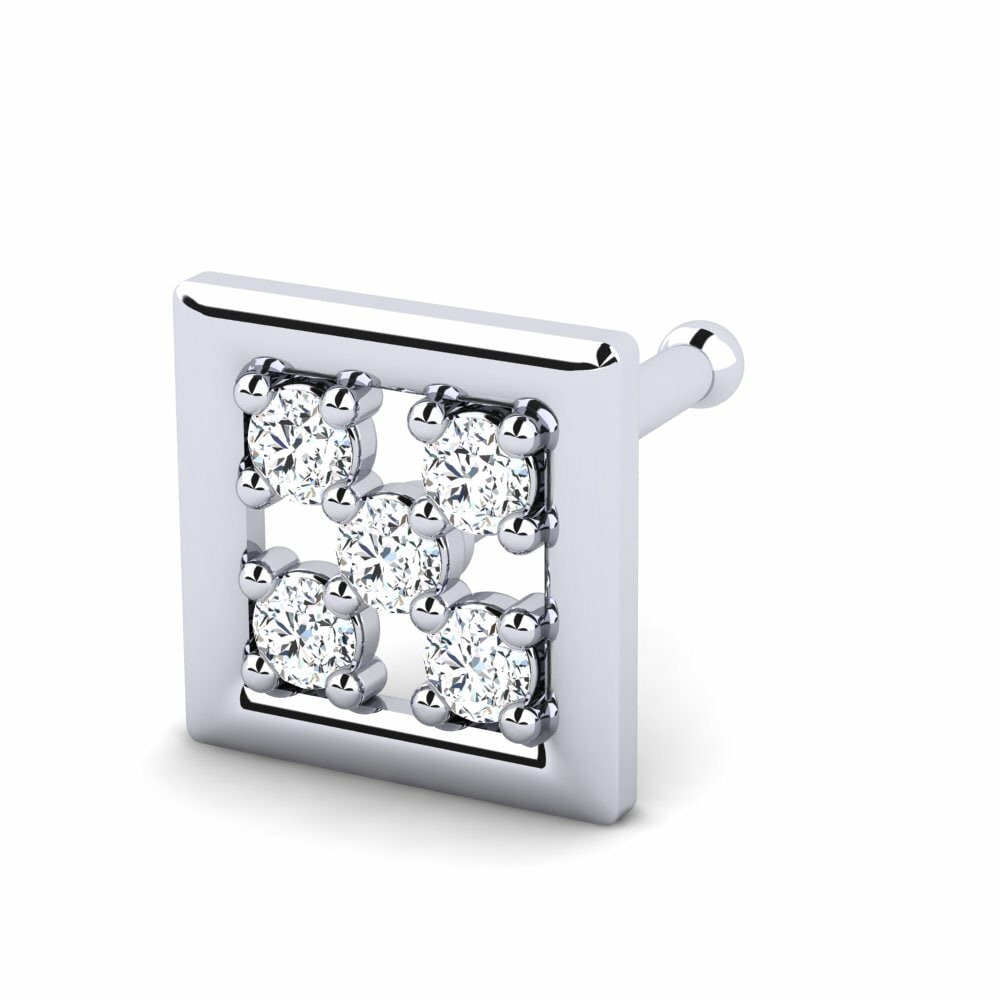 Or Blanc 18k Piercing Nez Edgaras