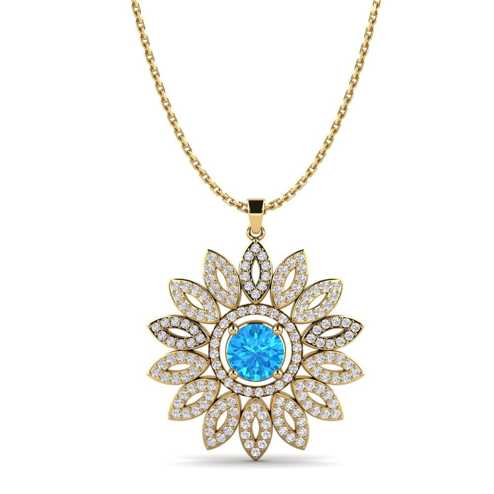 Blue Topaz Women's Pendant Akweete