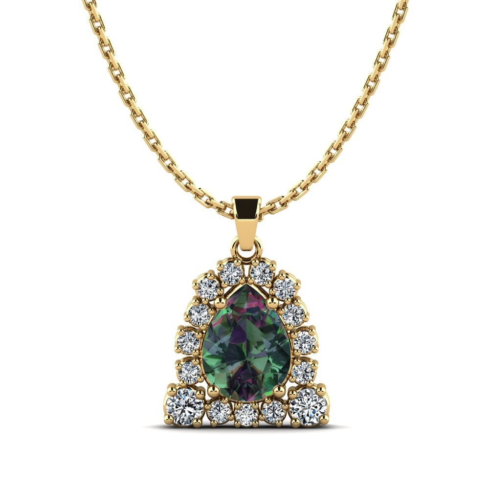 Pear Mystic Topaz Women's Pendant Aloes