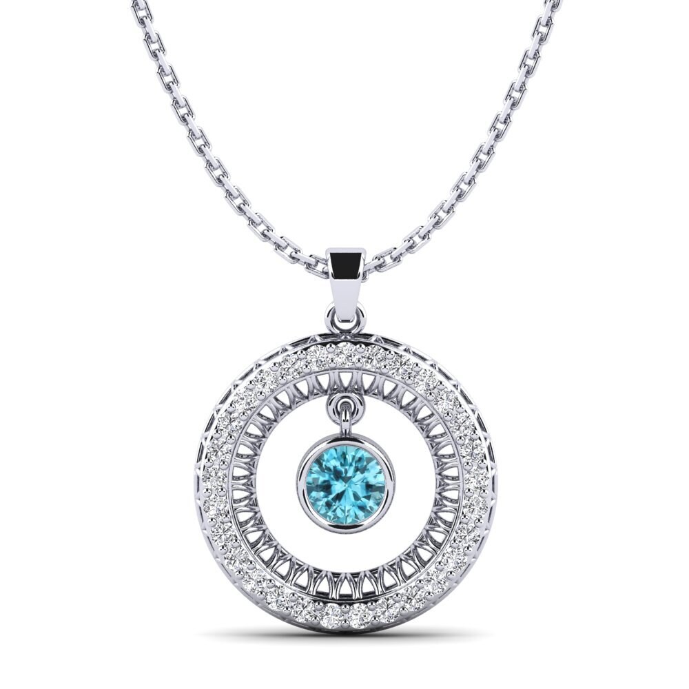 Blue Zircon Women's Pendant Charcutierin